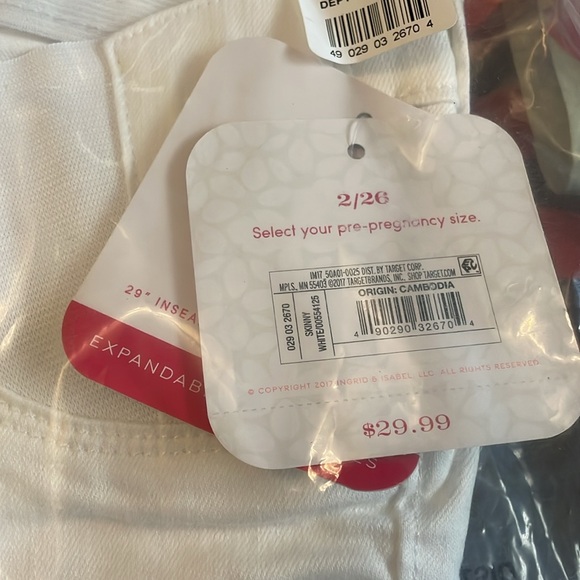 Ingrid Maternity White Side Panel Skinny Jeans - Picture 2 of 4